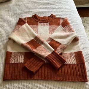 Cozy checkered sweater